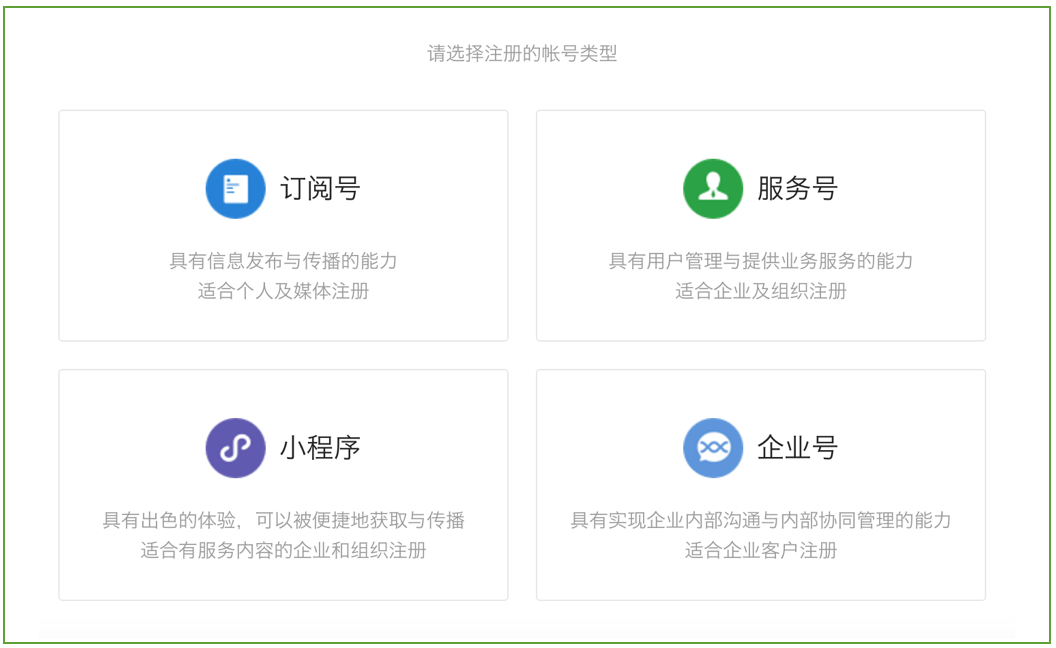 申請(qǐng)小程序賬號(hào)