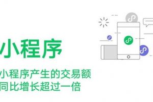 微信小程序交易額同比增長超一倍