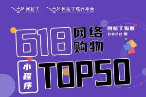 阿拉丁指數(shù)發(fā)布《2022年618年中大促網(wǎng)絡(luò)購物小程序榜單》