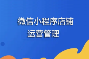微信小程序店鋪運(yùn)營管理