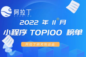 阿拉丁指數小程序榜單