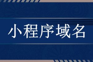 小程序域名